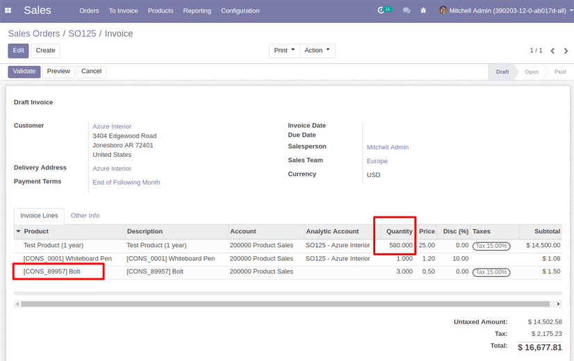 odoo 12 Invoicing 