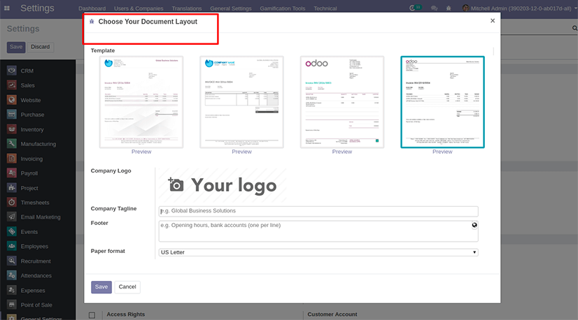 Odoo 12 Report Template Layout Customization2