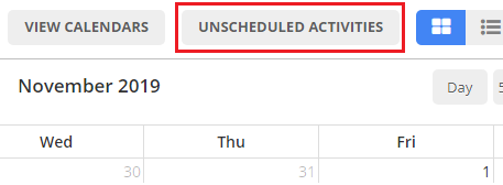 Manage Unscheduled Activity