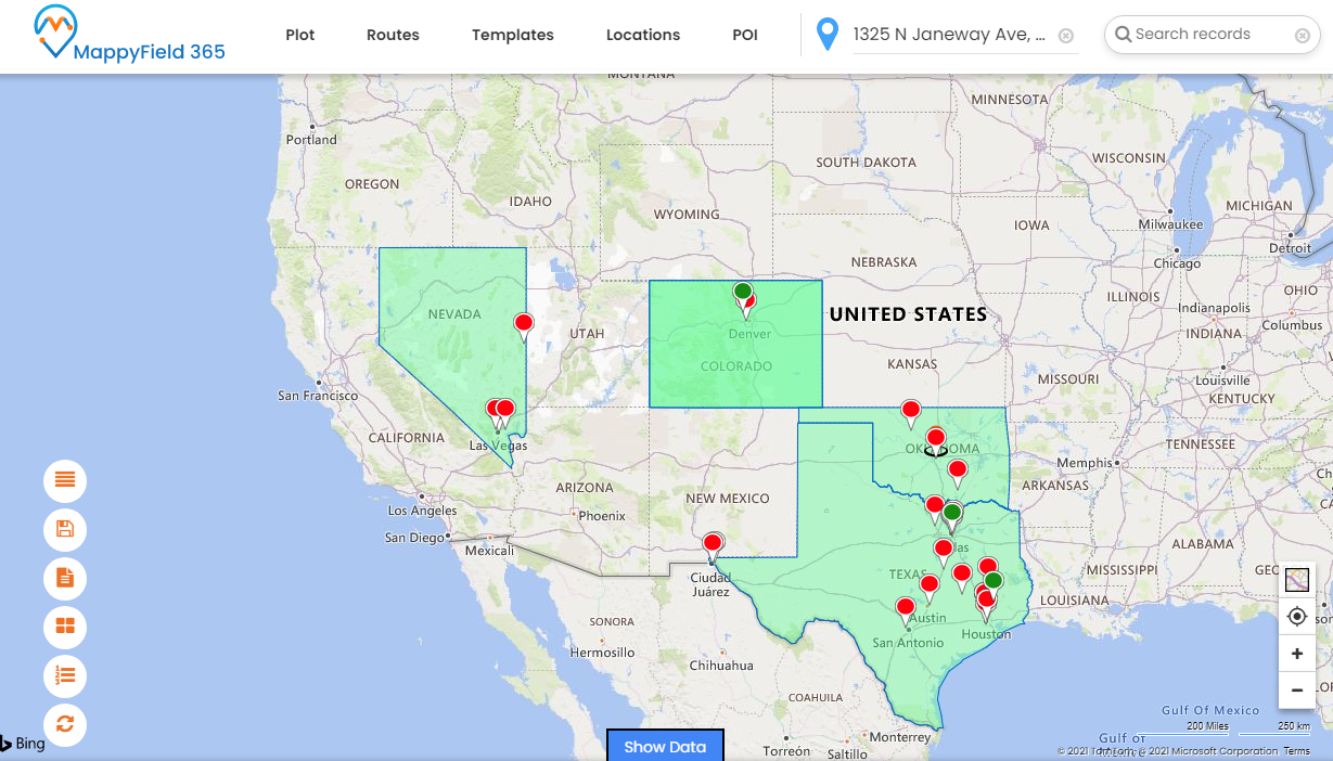 Territory Search option