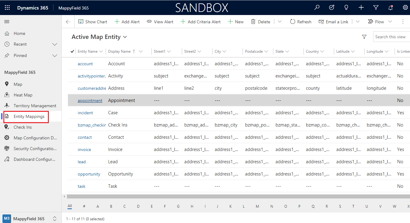 Check-In configurations