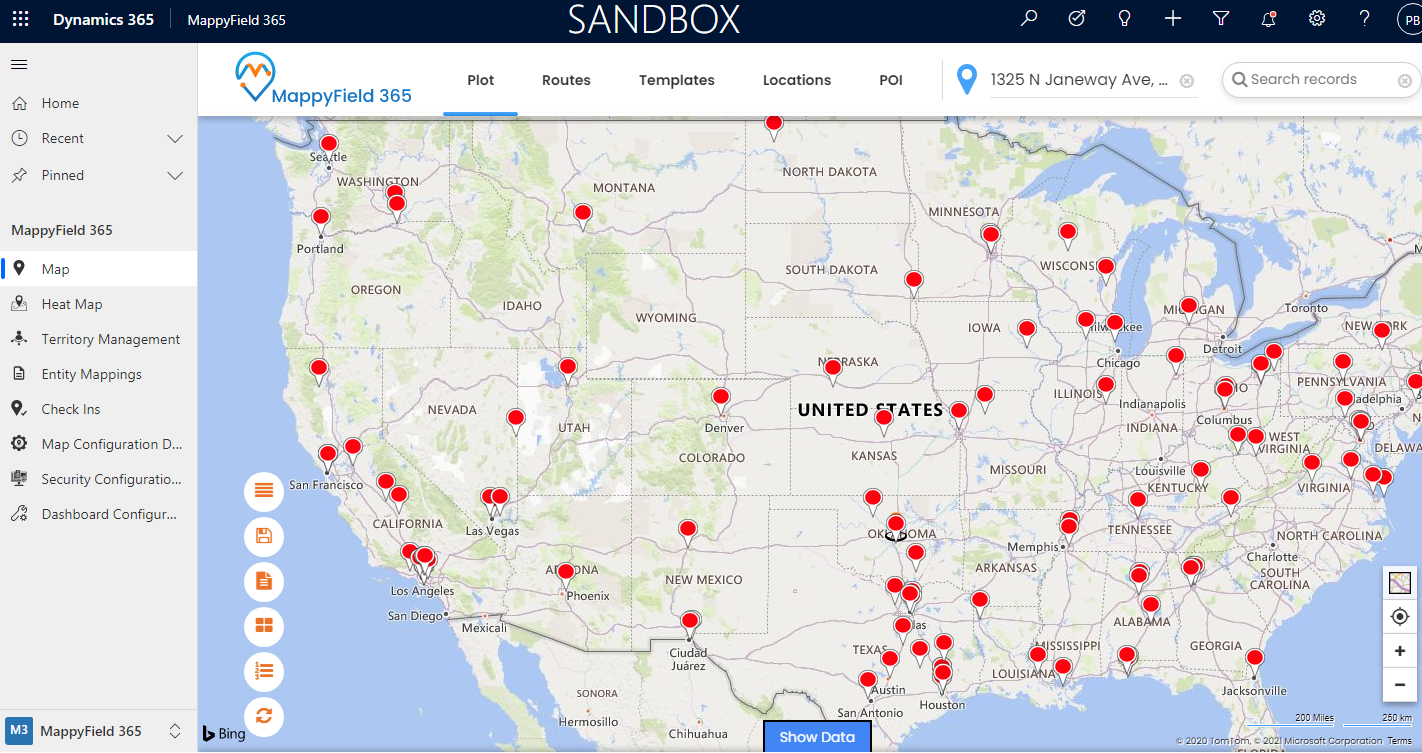 Search button to plot data