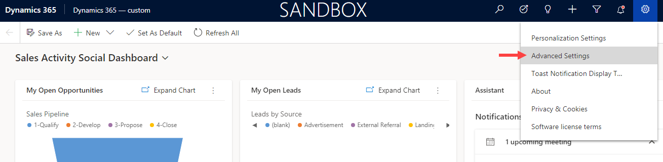 DynamicsCRM Settings