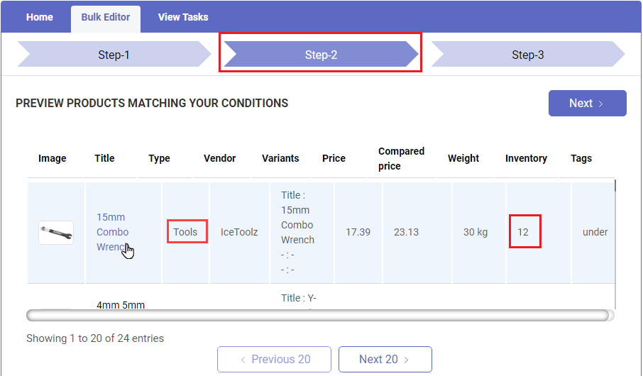 Preview matched products-2