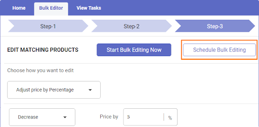 Step 3 Edit Matching Products