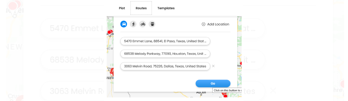 route panel