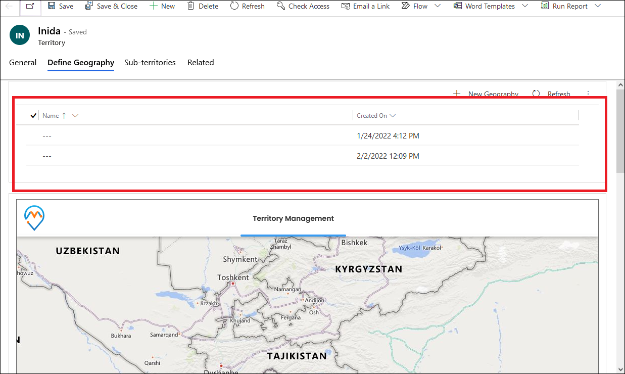 Geographies for Existing Territories from CRM-8