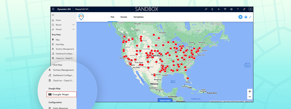 View CRM records on Google Maps