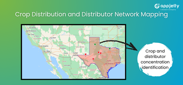 crop distribution and distributor network mapping