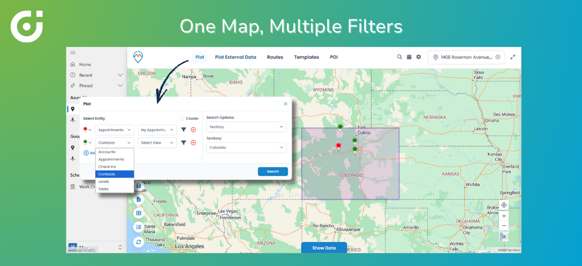 one map , multiple filters