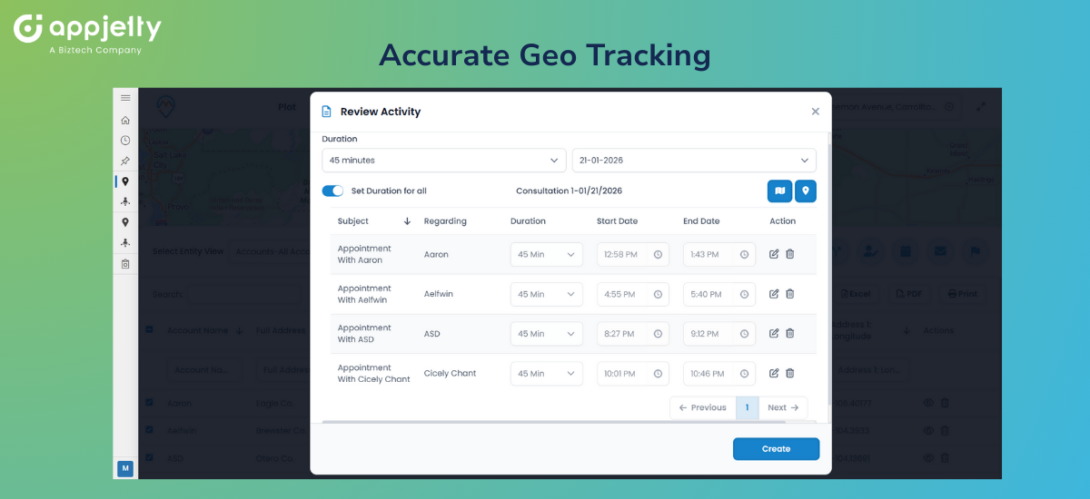Accurate Geo Tracking 