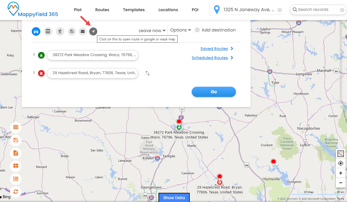 Select get directions